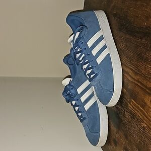 Blue suede Adidas sneakers size 5.5